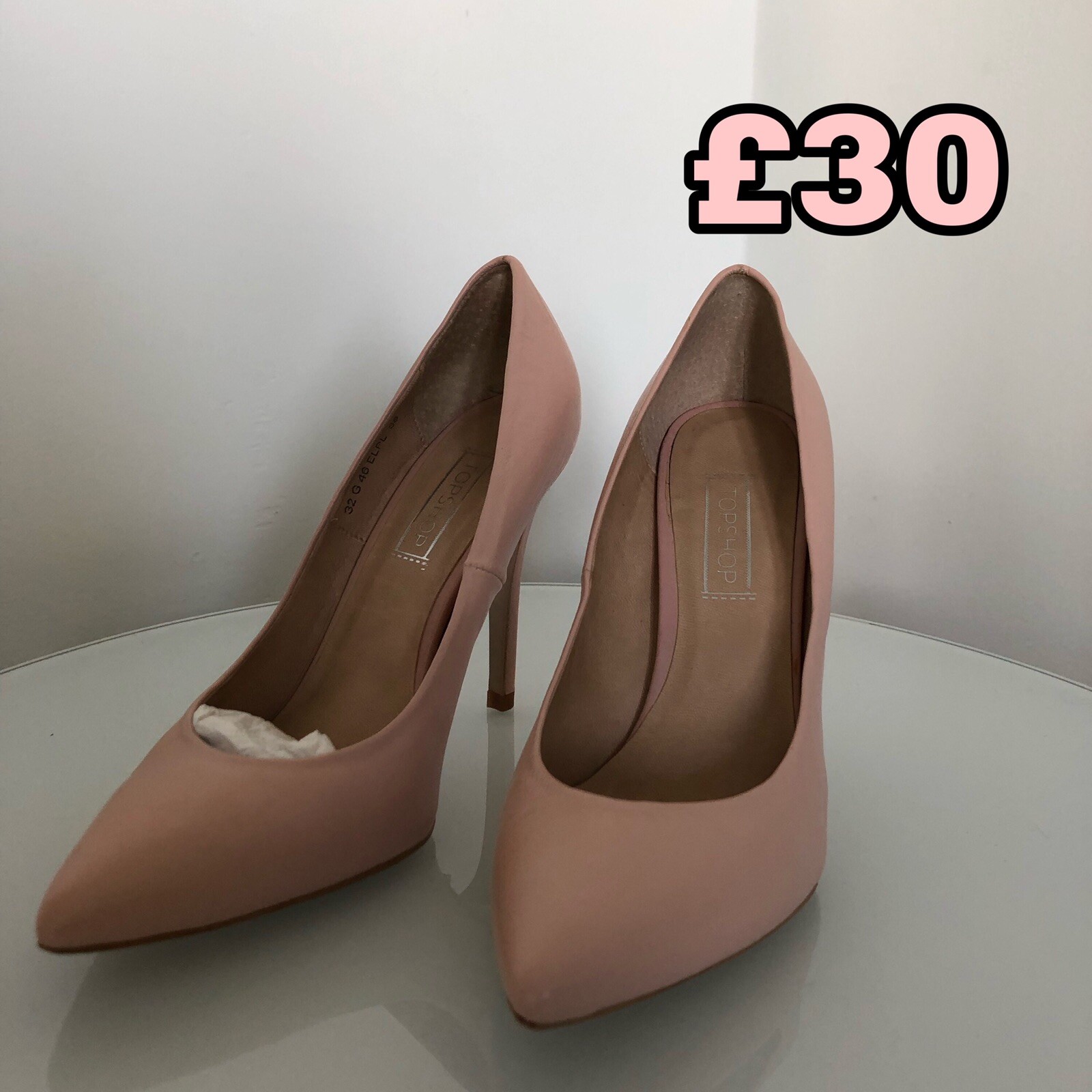 TOPSHOP Pale Pink/Nude High Heel Court Shoes Size UK 5 Mint Condition | eBay