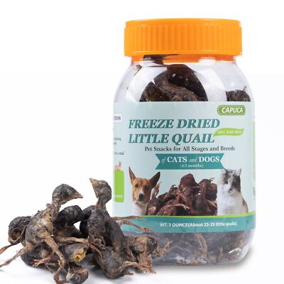 Freeze Dried Dogs Cats Treats - Little Quail Natural Dog Treats Cat Delicious...