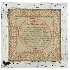 Finished Embroidery Mother Natures Gift Spring Picture Professionally Framed 14"