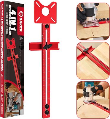 Saker New 4 in 1 Router Milling Groove Bracket|Cabinet Hardware Jig with Automat