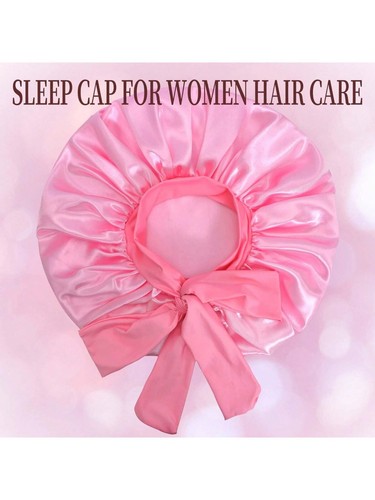 Women Satin Bonnet Long Hair Care Sleep Hat Cap Night Silk Feel Head Wrap Turban - Picture 5 of 22