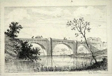 Original EUGENE CHAMPOLLION Impressionist Etching Printed in 1874 in Paris #25