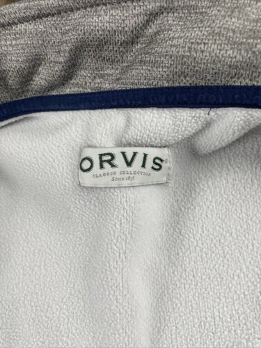 ORVIS Fishing Full Zip Jacket Men’s Large Heather Gray Blue Trim Fleece Lined - Picture 9 of 20