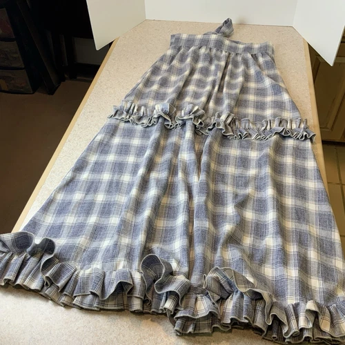 CQ By CQ Tiered Ruffles Tie Waist Maxi Middle Front Slit Skirt Women’s L