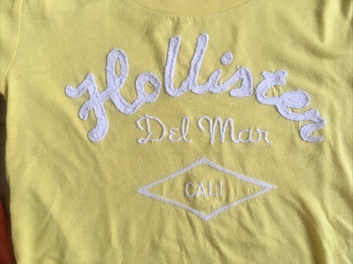 Hollister Ladies Teens 2 Summer T Shirts XS S Orange Yellow - Picture 8 of 12