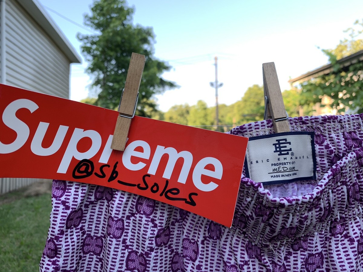 Brand New Eric Emanuel Purple EE Monogram Gucci Basic Print