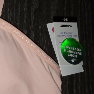 Soutien-gorge Convertible Fille Justice - Taille 30 - Rose Avec Logo - Neuf étiqueté