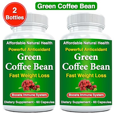 Green Coffee Bean Extract -  QUICK WEIGHT LOSS - 1000 mg -  120 Diet Capsules