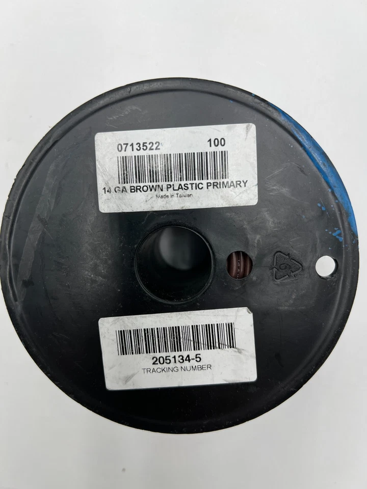 Cable primario de plástico Imperial de 100 pies con 1 conductor 14 AWG 50V marrón 71352-2 Foto 2 de 4