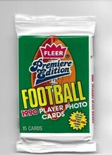 1990 Fleer Football Wax Pack Sealed