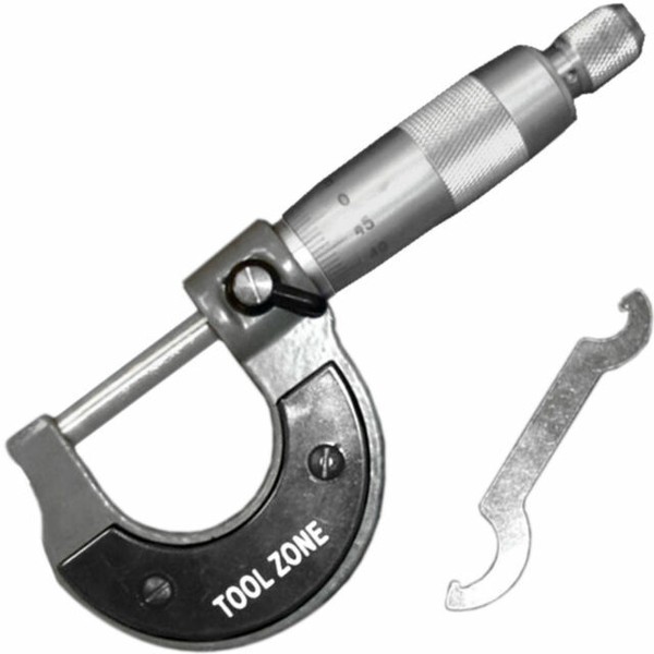 Toolzone Engineers Metric External Micrometer 025mm MS081 for sale