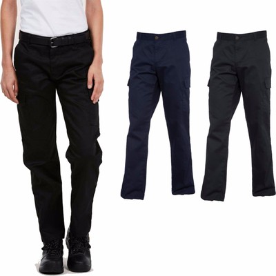 Ladies Womens Cargo Combat Work Wear Trousers Pants Black or Navy Size 8 - 20 | eBay