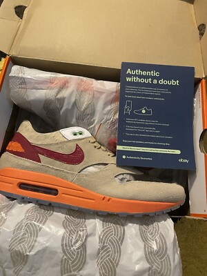 Nike Men s Air Max 1 Clot Kiss Of Death Size 13 Deep Red |DD1870-100|