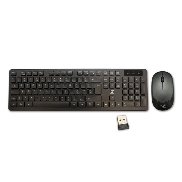 ICEARMOR 2.4Ghz Wireless Keyboard and Mouse Set - Black (7e00a944 