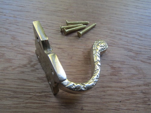 Vintage coat hook Coat hook Decorative ornate robe hook solid brass - Picture 3 of 6