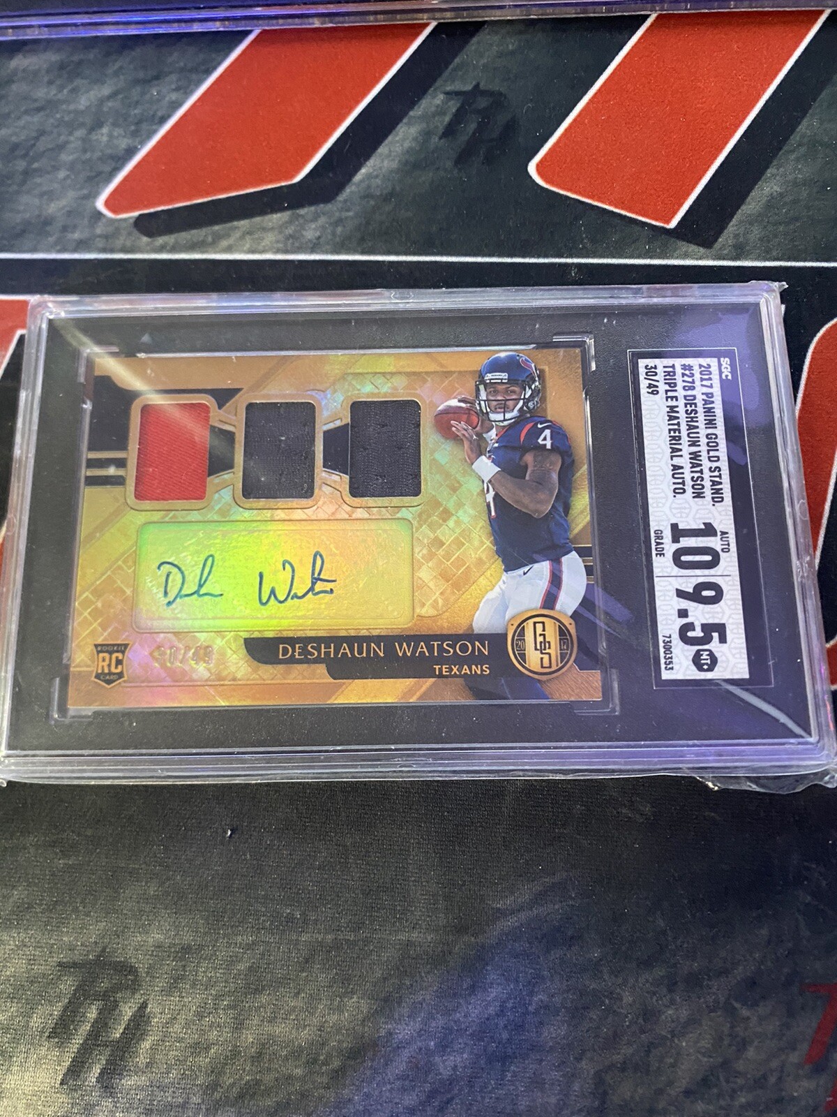 Deshaun Watson Panini Gold Standard #278 Triple Jersey Autograph