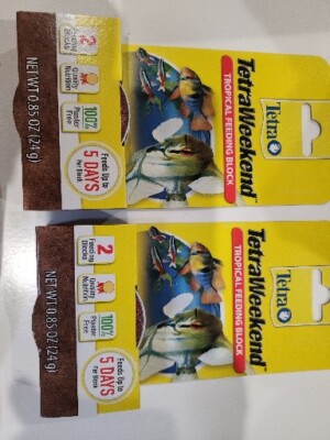 Tetra Tropical Feeding Block Vacation Feeder 5 Day Fish Food 2 packs of  2 Pack