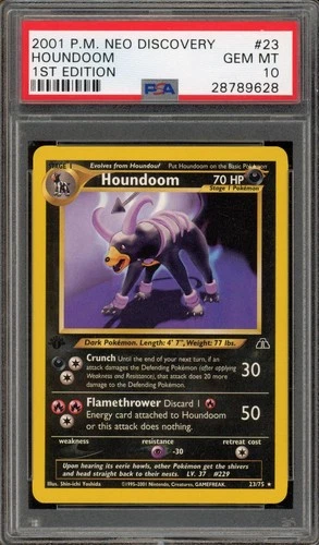Pokemon Houndoom Neo Discovery 23/75 1st Edition PSA 10 Gem Mint