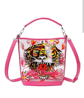 ed hardy bucket bag pink