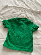 Ralph Lauren Baby Boy's 100% Cotton Green Logo Print T-Shirt - Age 6 Months-