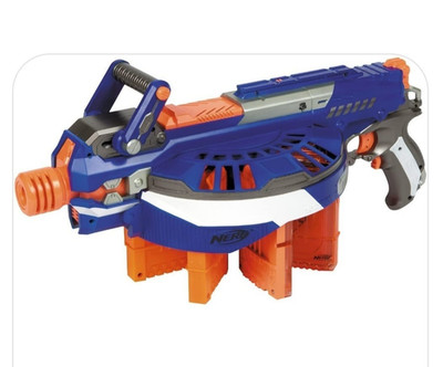 NERF N-Strike Elite Hail-Fire Dartblaster   Blau/Orange/Grau/Weiß