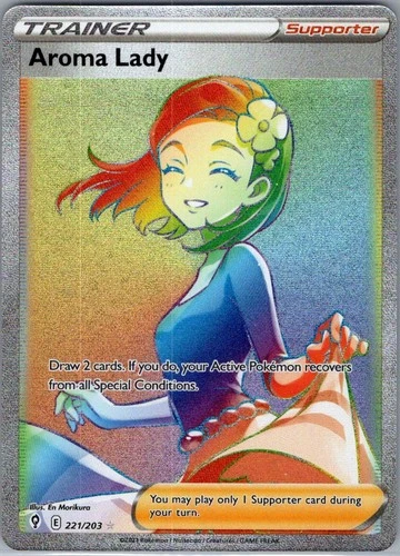 Aroma Lady (Secret) 221/203 SWSH07: Evolving Skies - Pokemon Card - NM