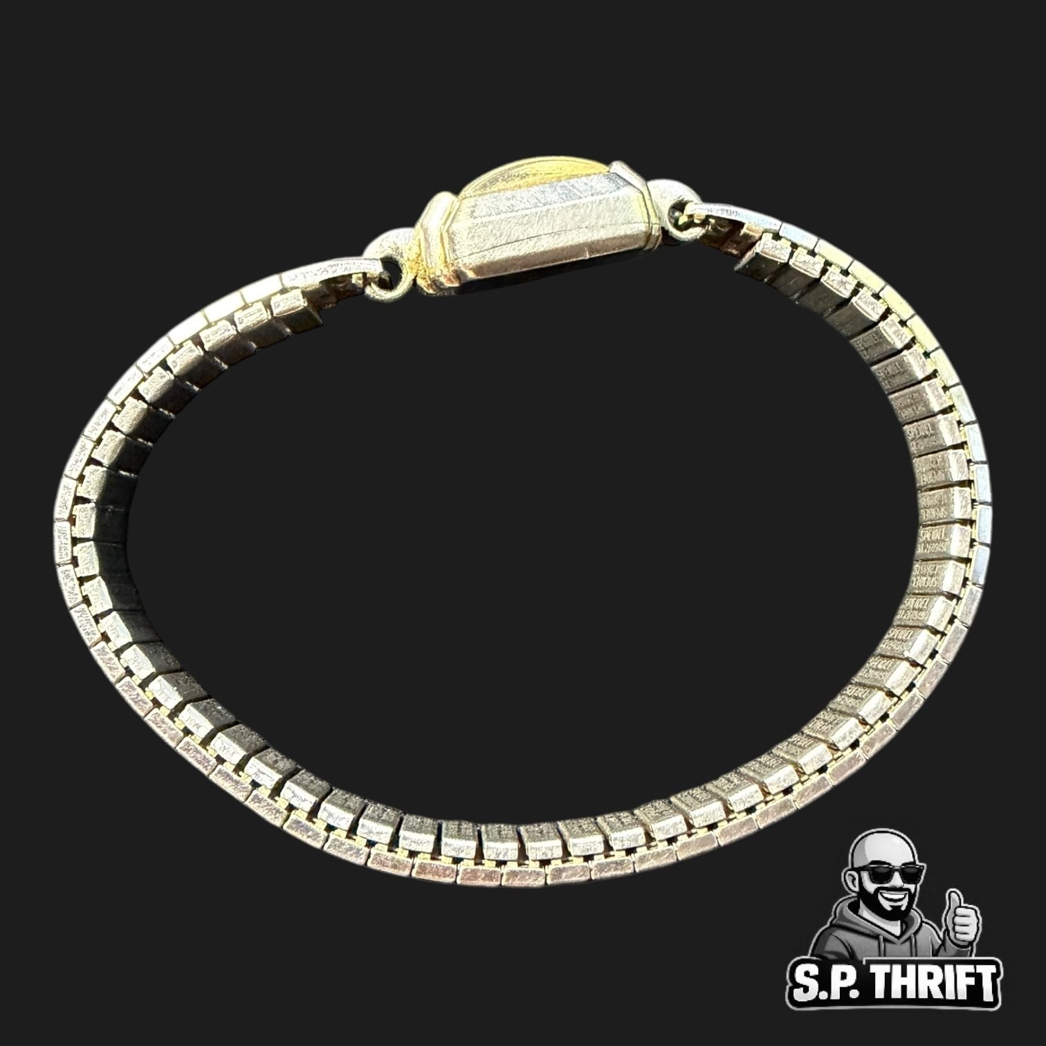 Hamilton Vintage Wristwatch Rectangular Case Gold… - image 3