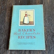 Baker's Best Chocolate Recipes Walter Baker Vintage Cookbook 1932
