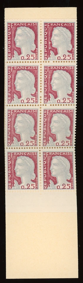 FRANCE CARNET 1263-C-1 TYPE Marianne Decaris  March 1960 CALBERSON Ad MNH ** €50 - Image 2 of 2