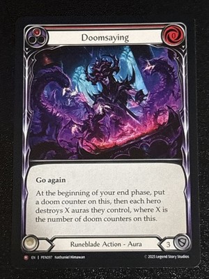 F&B TCG Compendium of Rathe Doomsaying (Red) PEN097 NM Majestic