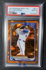 2024 Bowman Draft Sapphire Jac Caglianone 1st Orange /25 #BDC-8 Psa 10