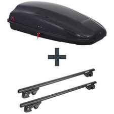 Dachbox G3 Arjes 320 + Dachträger Menabo Sherman für BMW 3er Touring Typ E30 Top