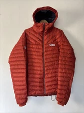 Mens North Ridge Goose Down Padded Jacket Coat Orange Size M