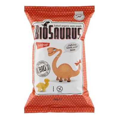 Organic Corn Snack - Babe Ketchup 50g | BIO SAURUS