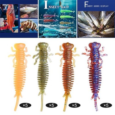 Angelköder Worm Swimbaits Forelle Bass Grub Baits Weichplastik Tackles