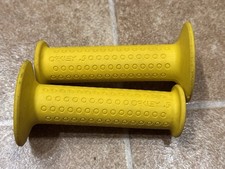 OLDSCHOOL OAKLEY .5 STAMPED GRIPS YELLOW NICE BMX GT REDLINE HUTCH HARO MONGOOSE