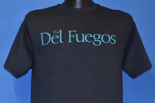 80s DEL FUEGOS PUNK ROCK BAND WORLD TOUR 2 SIDE 1980s vintage concert t-shirt, vintage, size M, single stitch, B+ condition