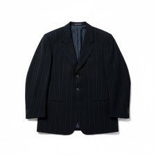 Vintage Giorgio Armani Tailored Blazer Made in Italy Wool Navy Mens 38S