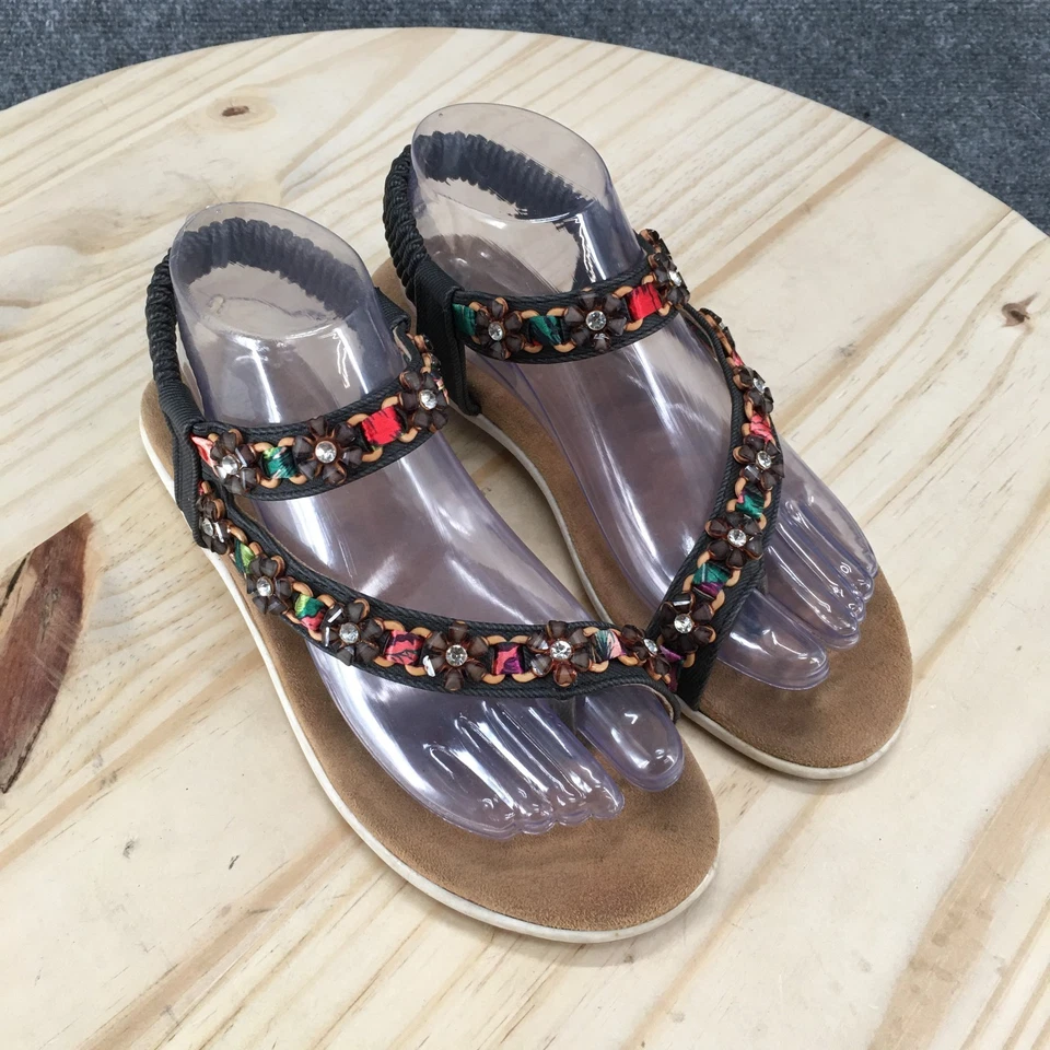 Patrizia by Spring Step Sandals Womens 38 Kalil Ankle Strap Gray Toe-Loop Casual - Image 3 of 4