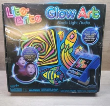 Lite Brite Glow Art Black Light Studio Brand New In Box Rare Vintage Kit 