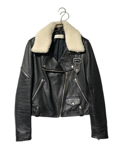GOLDEN GOOSE Boa Leder Reiterjacke schwarz 44-08-44-08002