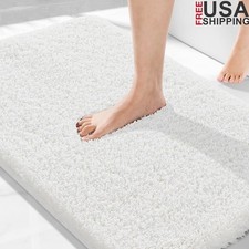 Fluffy Microfiber Bath Rug Ultra-Absorbent Quick-Dry Non-Slip Soft Mat New