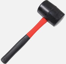 Rubber Mallet Hammer 32OZ Steel Shaft Camping Rubber Grip Tool DIY Solid Camp