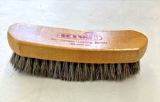 Vintage KIWI 100 Horse Hair Shoe Shine Brush  For Longer Lasting Shines