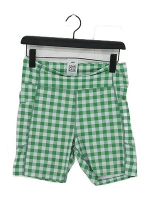 TUCKERNUCK Damen Shorts M grün kariert Polyester mit Elasthan Sweat