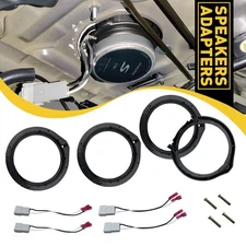 Car 4 Door Speaker Wire Harness Adapter Spacer Rings For Honda Accord 2010-2017