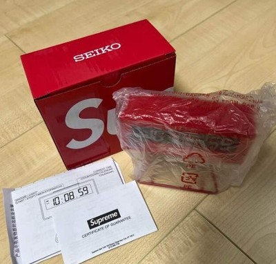 Supreme Seiko Marathon Clock Red SS21 2021 Limited Free Shipping