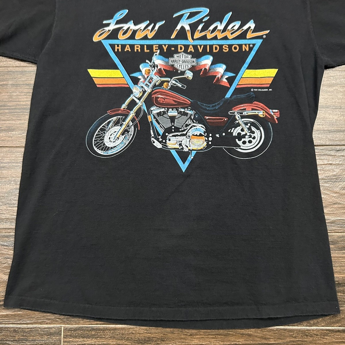 Vintage 90s Harley Davidson Low Rider Chrome Shirt 1991 Size Large