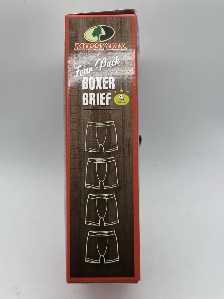 NUEVO PAQUETE DE 4 CALZONCILLOS BOXER ELÁSTICOS RENDIMIENTO CAMUFLAJE ROBLE MUSGOSO GRANDES 6" LARGO PARA HOMBRE Foto 4 de 4