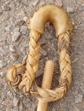 Hand-Braided San Joaquin Rawhide Hondo – 8-Plait, Tallow-Soaked & Lacquered